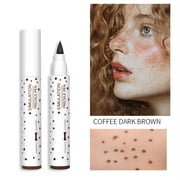 Blekii 2 Colors Freckle Pen Natural Lifelike Freckle Makeup Pen Freckle Color Longlasting Soft Dot Sopt Pen for Natural Effortless Makeup Dark Brown\u0026Light Brown 3Ml Brown